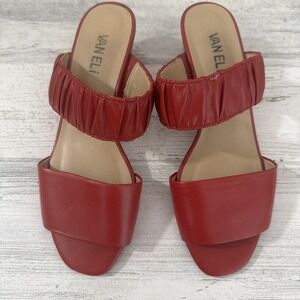 Van Eli‎ Vaneli Red Sandals Slides Shoes 7.5 Narrow